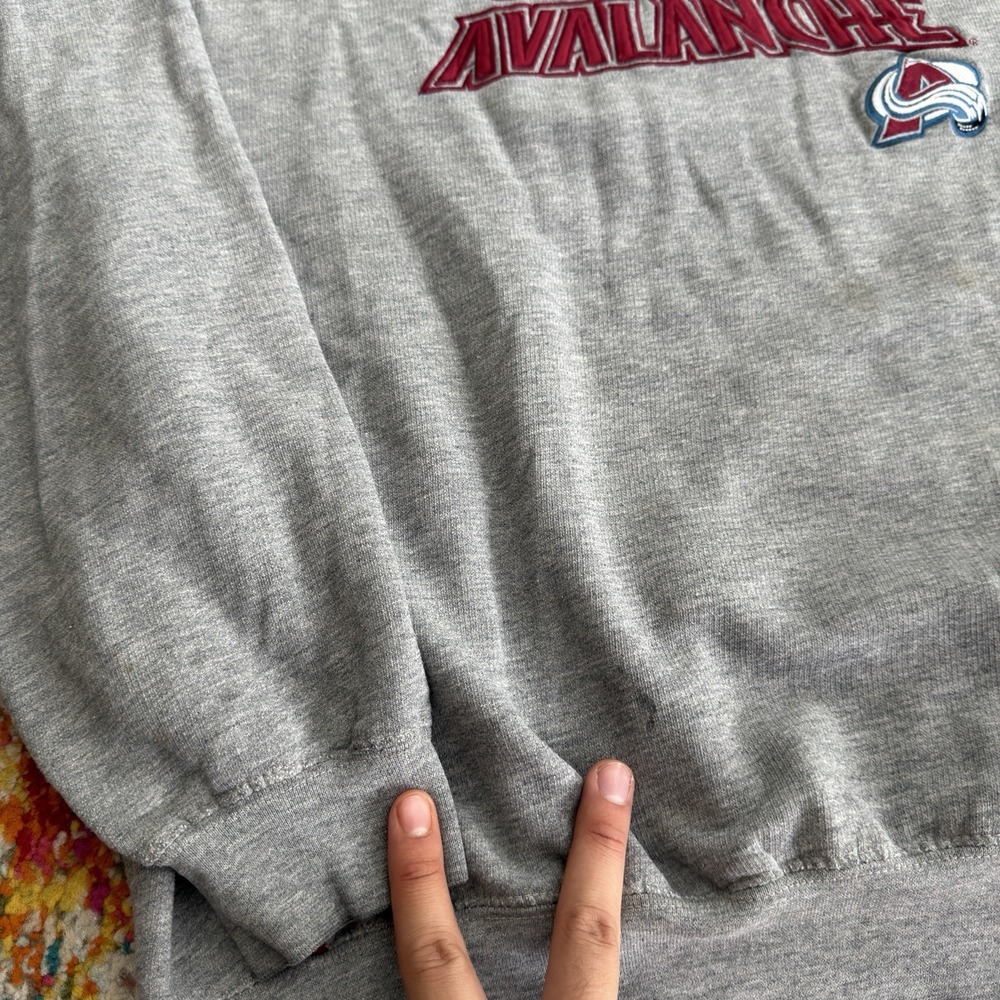 Vintage 90s Lee Sport NHL Colorado Avalanche Embroidered Crewneck Large - Picture 2 of 9